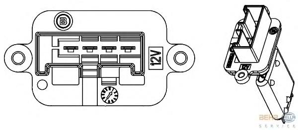 77176 Asam Resistor (resistência) de ventilador de forno (de aquecedor de salão)