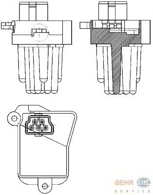 8369561 BMW Resistor (resistência) traseiro de ventilador de forno (de aquecedor de salão)