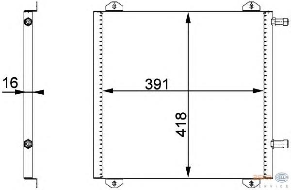 Radiador de aparelho de ar condicionado Renault (RVI) 7700428315 preço, a partir de 80,02 USD