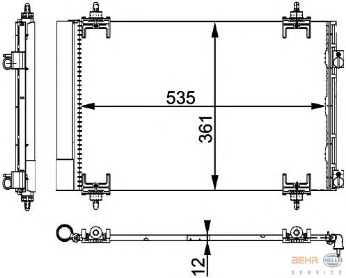 Compre 1610161980 Peugeot/Citroen Radiador de aparelho de ar condicionado
