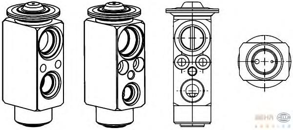 Válvula TRV de aparelho de ar condicionado 64116981454 BMW