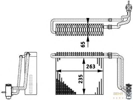 A0028303458 Mercedes Vaporizador de aparelho de ar condicionado