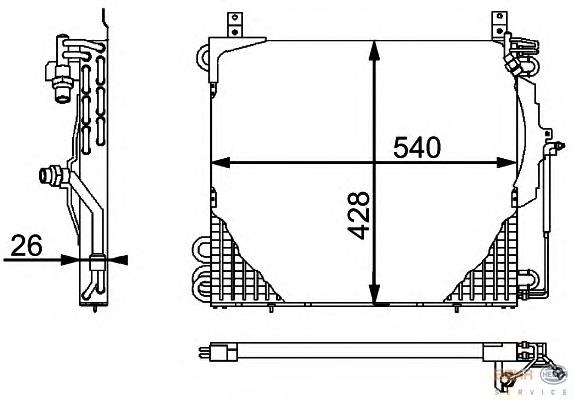 Compre A124830197064 Mercedes Radiador de aparelho de ar condicionado