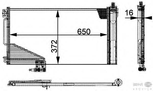 Radiador de aparelho de ar condicionado 2035000554 Mercedes