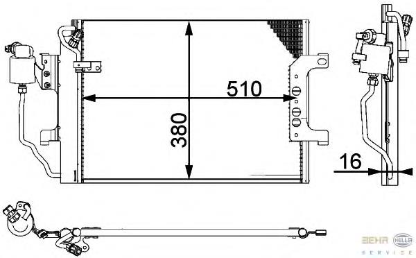 Compre 1685000454 Mercedes Radiador de aparelho de ar condicionado