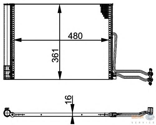 6918597 BMW Radiador de aparelho de ar condicionado