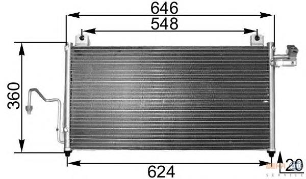 Compre B25F61480B Mazda Radiador de aparelho de ar condicionado