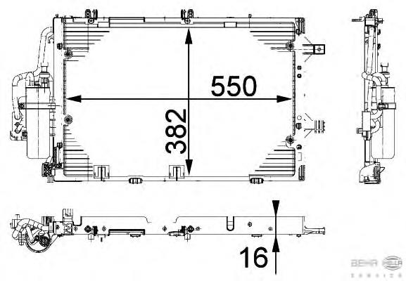 1850114 Opel Radiador de aparelho de ar condicionado