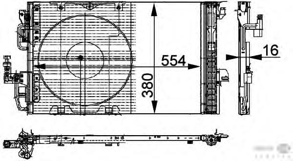 93170608 General Motors Radiador de aparelho de ar condicionado
