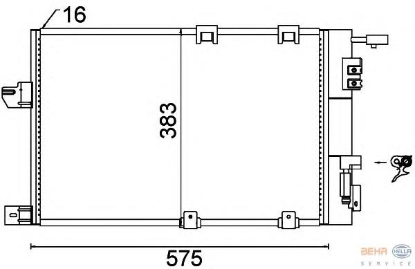 Radiador de aparelho de ar condicionado 95515191 Opel