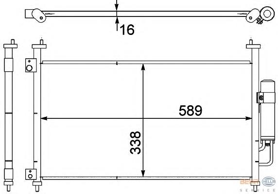 80110SMGE02 Honda Radiador de aparelho de ar condicionado
