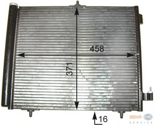 Radiador de aparelho de ar condicionado 6455AL Peugeot/Citroen