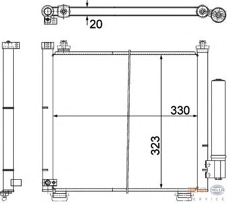 9531086GA0 Suzuki Radiador de aparelho de ar condicionado