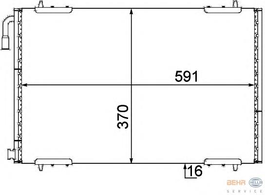 9651867080 Peugeot/Citroen Radiador de aparelho de ar condicionado
