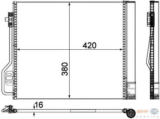 4515000154 Mercedes Radiador de aparelho de ar condicionado