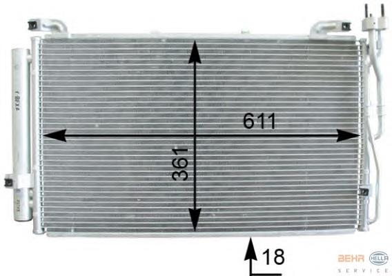 9760617800 Hyundai/Kia Radiador de aparelho de ar condicionado