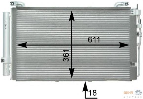 9760617000 Hyundai/Kia Radiador de aparelho de ar condicionado