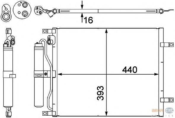 921009U20B Nissan/Infiniti Radiador de aparelho de ar condicionado