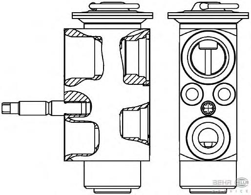 Válvula TRV de aparelho de ar condicionado 64116981100 BMW