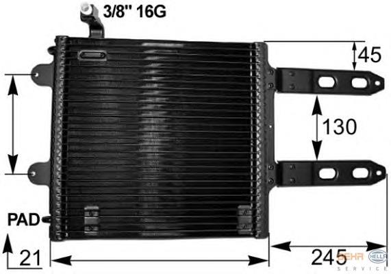 Compre 6X0820413A VAG Radiador de aparelho de ar condicionado