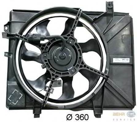 253801C050 Hyundai/Kia Difusor do radiador de esfriamento, montado com motor e roda de aletas