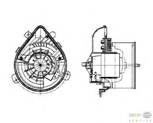644100 Peugeot/Citroen Motor de ventilador de forno (de aquecedor de salão)