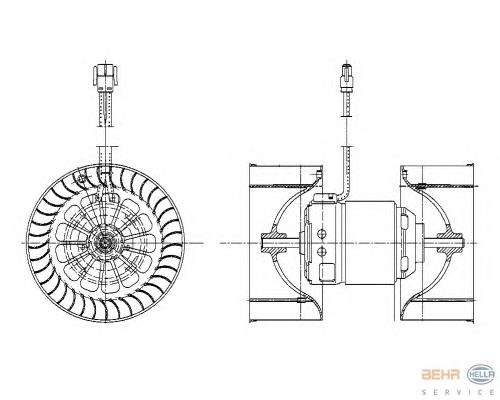 64119071946 BMW Motor de ventilador de forno (de aquecedor de salão)