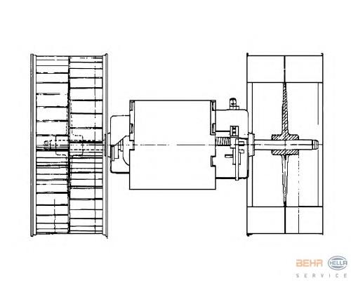 A0008307908 Mercedes Motor de ventilador de forno (de aquecedor de salão)
