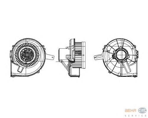 Motor de ventilador de forno (de aquecedor de salão) 34007 NRF