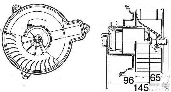 644199 Peugeot/Citroen Motor de ventilador de forno (de aquecedor de salão)