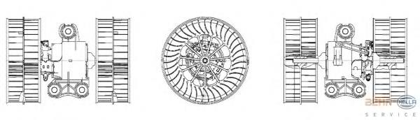 A0008358304 Mercedes Motor de ventilador de forno (de aquecedor de salão)