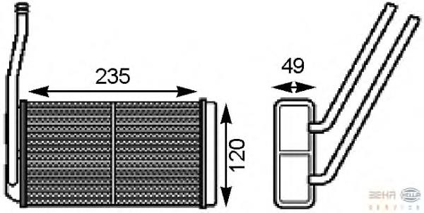 JEF100150 Land Rover Radiador de forno (de aquecedor)