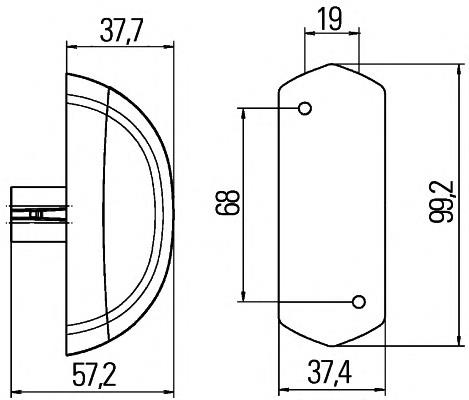 2XS205020011 HELLA Lanterna traseira esquerda/direita