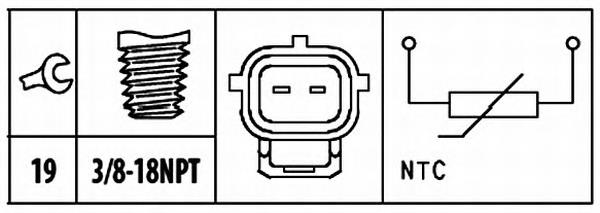 Sensor de temperatura do fluido de esfriamento 31422391 Volvo