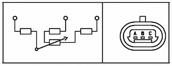 Sensor de posição da válvula de borboleta (potenciômetro) 19201H Peugeot/Citroen