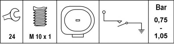 Sensor de pressão de óleo 95560609110 Porsche