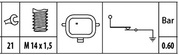 Sensor de pressão de óleo Alfa E-Parts AF00657
