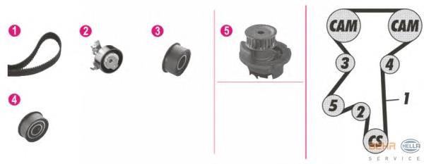 Bomba de água (bomba) de esfriamento Opel 1334135