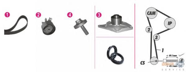 Correia do mecanismo de distribuição de gás, kit Open Parts WTBK506601 preço, a partir de 98,37 USD