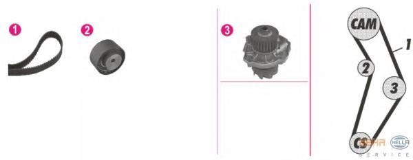 Compre 55282233 Fiat/Alfa/Lancia Correia do mecanismo de distribuição de gás, kit
