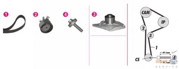 Compre WTBK506601 Open Parts Correia do mecanismo de distribuição de gás, kit