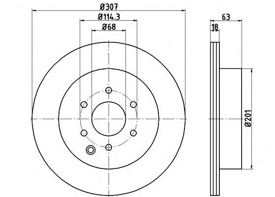 Disco do freio traseiro DP100C Japan Parts