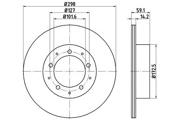 LR018026 Land Rover Disco do freio traseiro