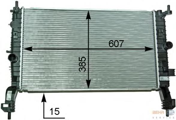 1300496 Opel Radiador de esfriamento de motor