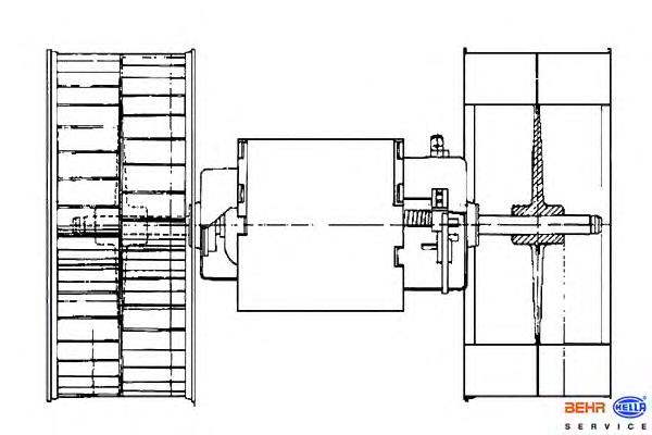 Motor de ventilador de forno (de aquecedor de salão) Mercedes A0008307908