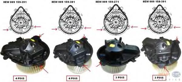 Motor de ventilador de forno (de aquecedor de salão) Fiat/Alfa/Lancia 9464242580
