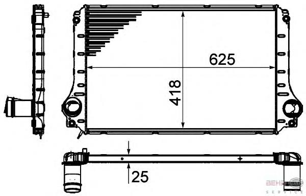 1271002220 Toyota Radiador de intercooler