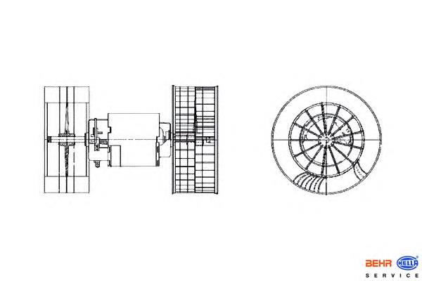 64111374377 BMW Motor de ventilador de forno (de aquecedor de salão)