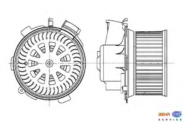 Motor de ventilador de forno (de aquecedor de salão) 715235 VALEO