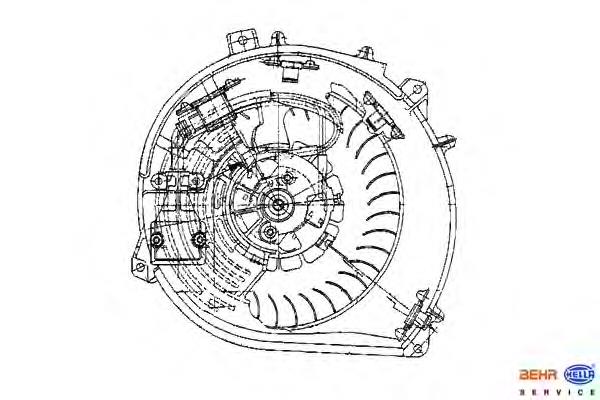 Motor de ventilador de forno (de aquecedor de salão) 0130111031 Bosch